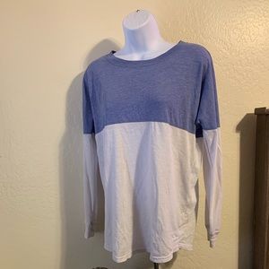 Victoria Secret PINK blue and white long sleeve